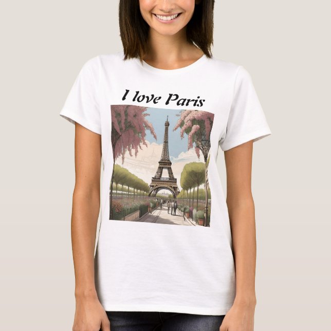 I Liebe Paris T-Shirt (Vorderseite)