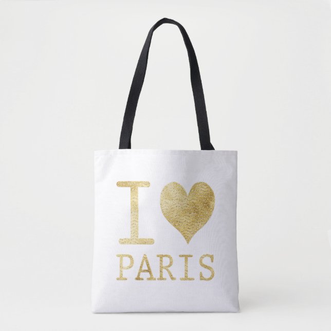 I Liebe Paris Tote Bag Tasche (Vorderseite)