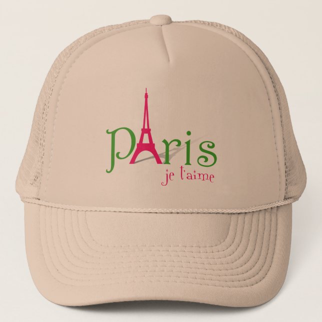 I Liebe Paris Truckerkappe (Vorderseite)