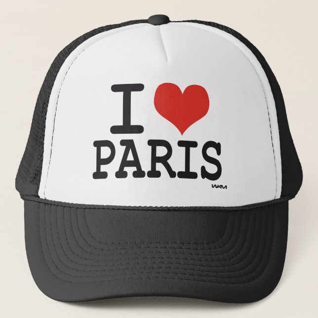 I Liebe Paris Truckerkappe (Vorderseite)