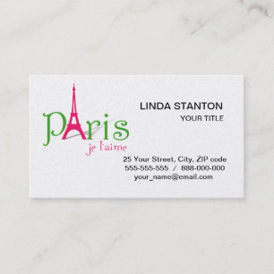 I Liebe Paris Visitenkarte