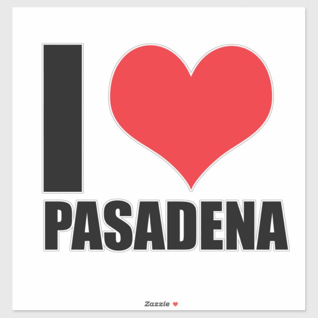I Liebe Pasadena Aufkleber (Blatt)