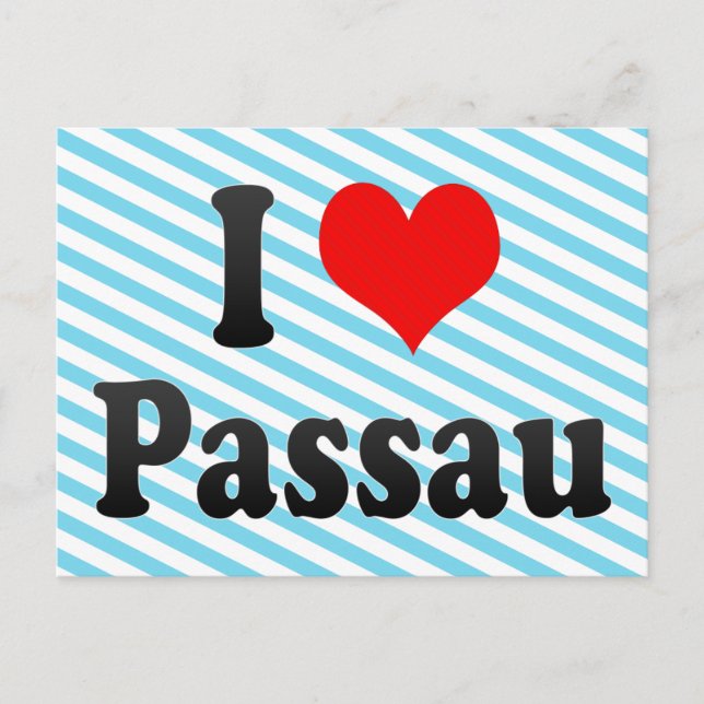 I Liebe Passau, Deutschland. Ich Liebe Passau, Postkarte (Vorderseite)
