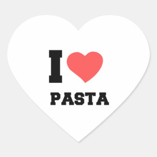 I LIEBE PASTA Herz-Aufkleber
