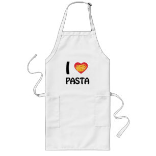 I Liebe Pasta Lange Schürze