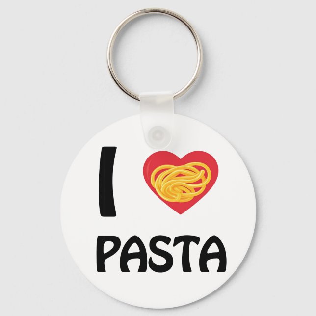 I Liebe Pasta Schlüsselanhänger (Vorderseite)