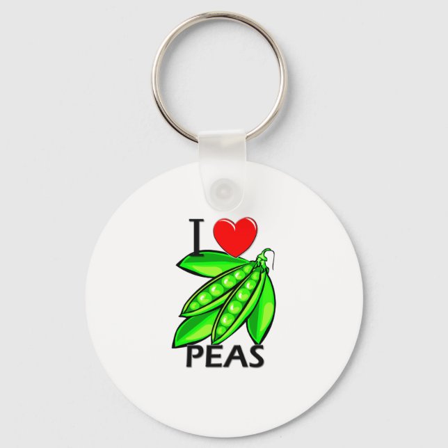 I Liebe Peas Schlüsselanhänger (Vorderseite)