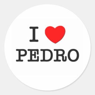 I Liebe Pedro Runder Aufkleber