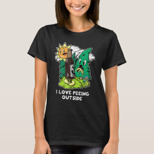 I Liebe Peeing Außerhalb Retro Camping trinken Hik T-Shirt