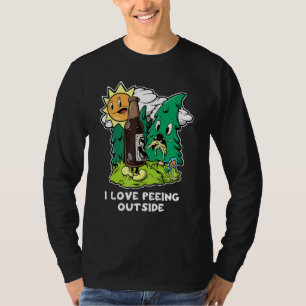 I Liebe Peeing Außerhalb Retro Camping trinken Hik T-Shirt