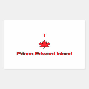 I Liebe PEI Prince Edward Island Rechteckiger Aufkleber