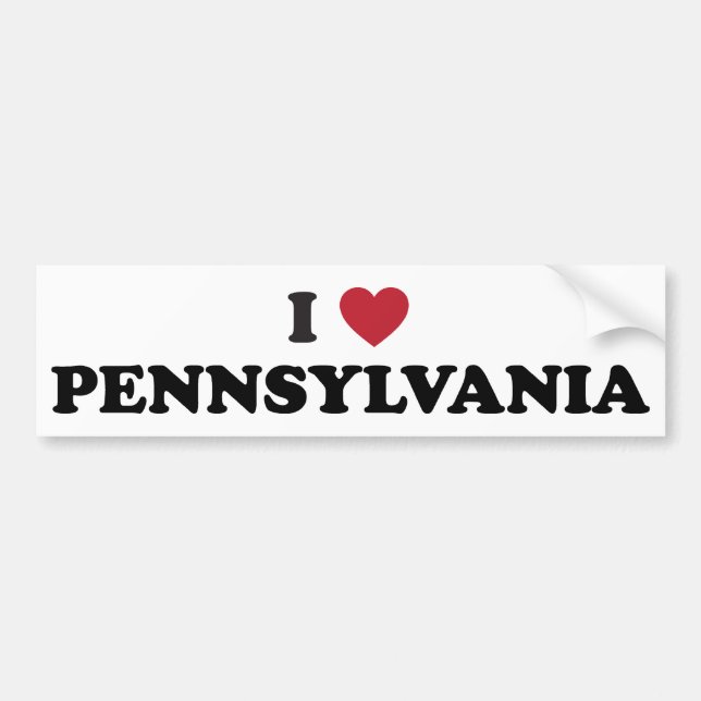 I Liebe Pennsylvania Autoaufkleber (Vorne)