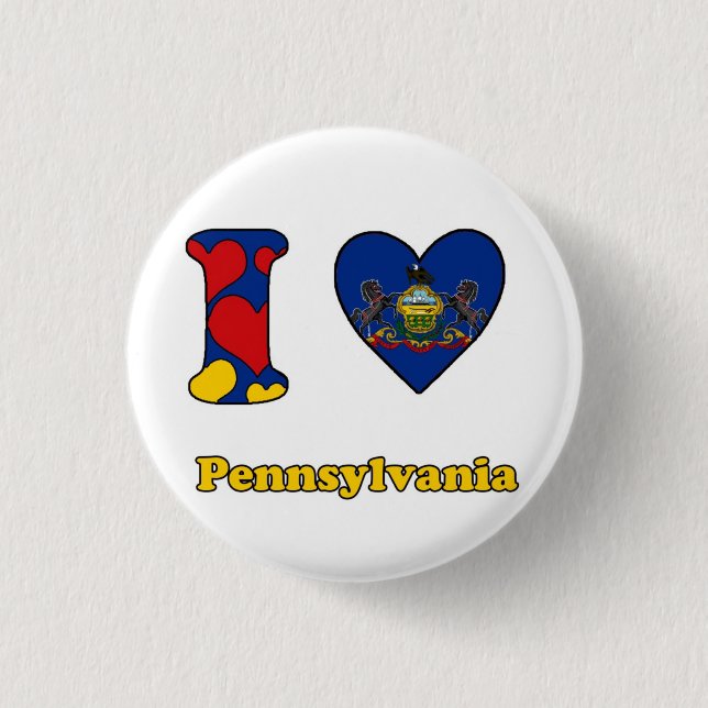 I Liebe Pennsylvania Button (Vorderseite)