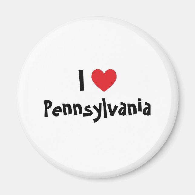 I Liebe Pennsylvania Magnet (Vorne)