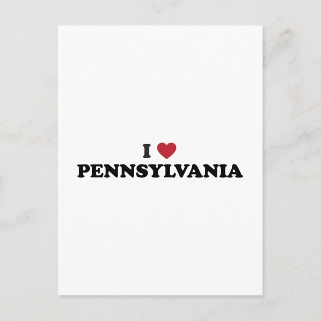 I Liebe Pennsylvania Postkarte (Vorderseite)