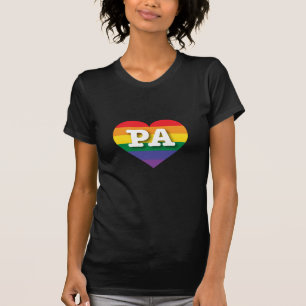 I Liebe Pennsylvania Rainbow Heart T-Shirt