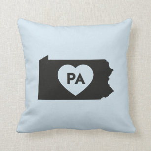 I Liebe-Pennsylvania-Staatthrow-Kissen 16" x 16" Kissen