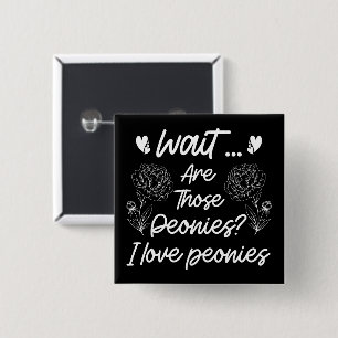 I Liebe Peonies Niedlich Peony Blume Lover Spaß Zi Button