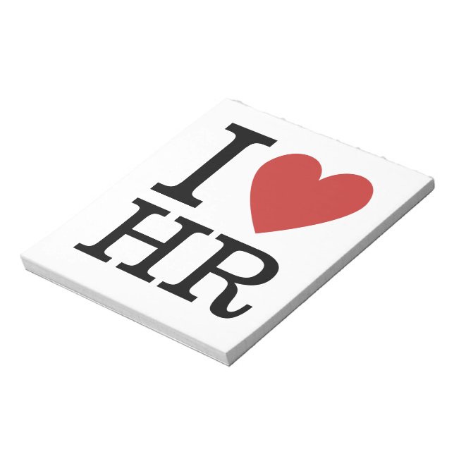 I ❤️ Liebe Personal - Abteilung Humanressourcen Notizblock (Rotiert)