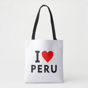 I Liebe Peru Land wie Herztourismus Tasche