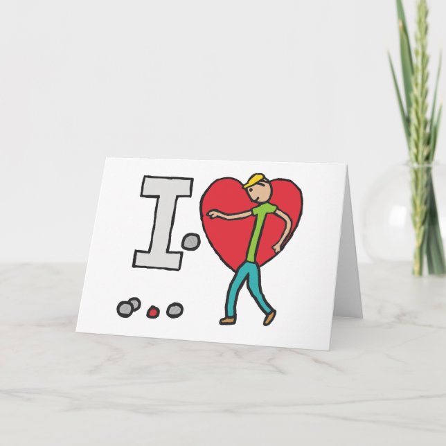 I Liebe Petanque Karte (Vorderseite)