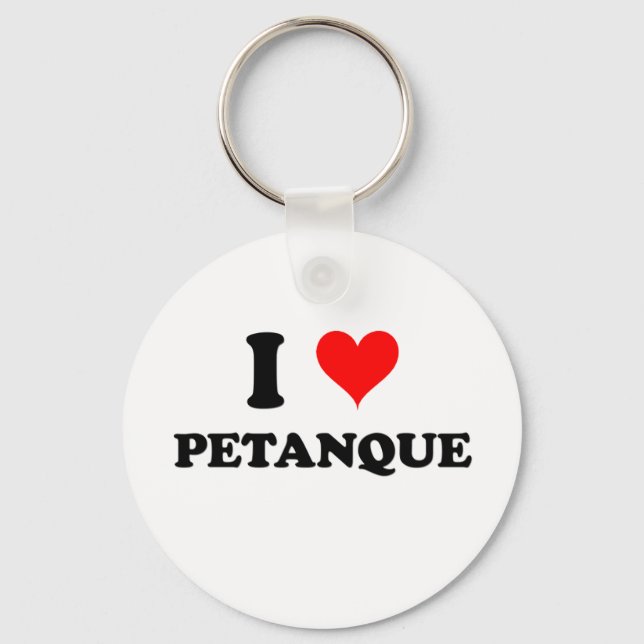 I Liebe Petanque Schlüsselanhänger (Vorderseite)