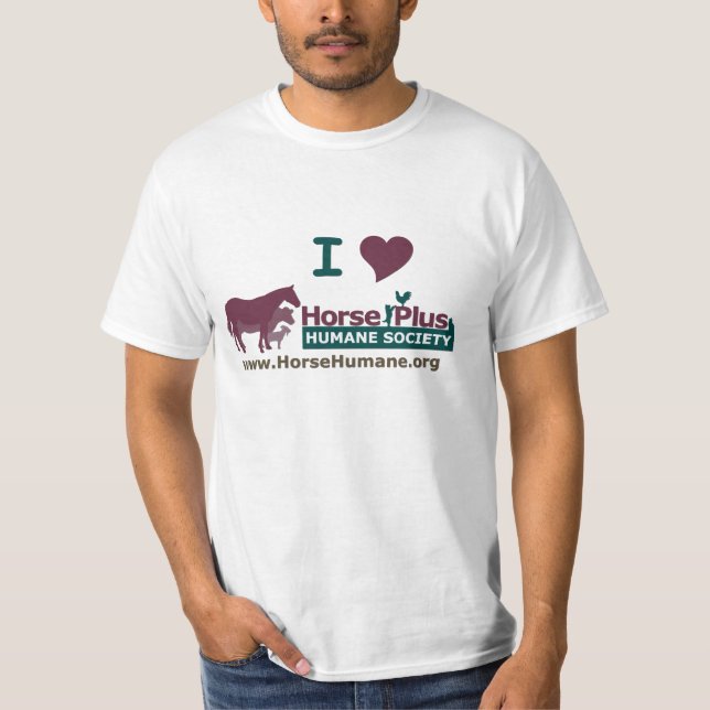 I Liebe-Pferd plus menschliche Gesellschaft - T-Shirt (Vorderseite)