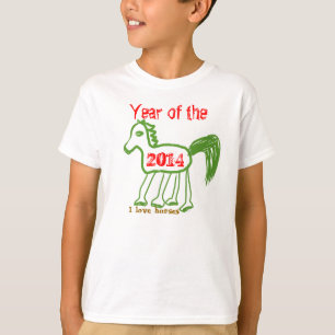 I Liebe Pferde 2014 Jahr der Pferde Whimsical T-Shirt