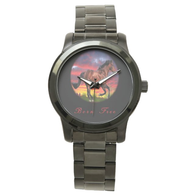 I Liebe Pferde Armbanduhr (Vorderseite)