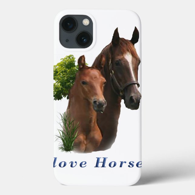 I Liebe Pferde Case-Mate iPhone Hülle (Rückseite)