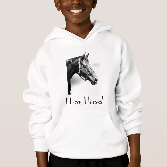 I Liebe-Pferde! MädchenHoodie Hoodie (Vorderseite)