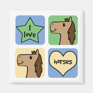I Liebe-Pferde Magnet