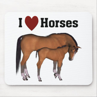 I Liebe Pferde Mousepad