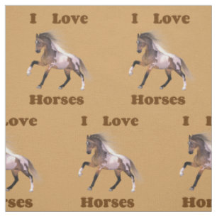 I Liebe Pferde - Paint Horse Fabric Stoff