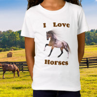 I Liebe Pferde - Paint Horse - Girls Pferd T - Shi