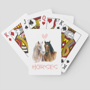 I Liebe Pferde Portrait Spielkarten