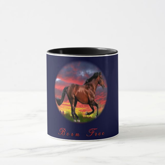 I Liebe Pferde Tasse (Zentrum)