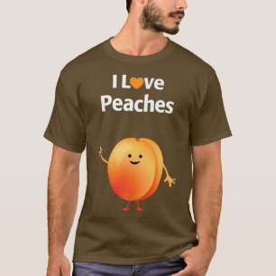 I Liebe Pfirsiche Obst und Gemüse T-Shirt