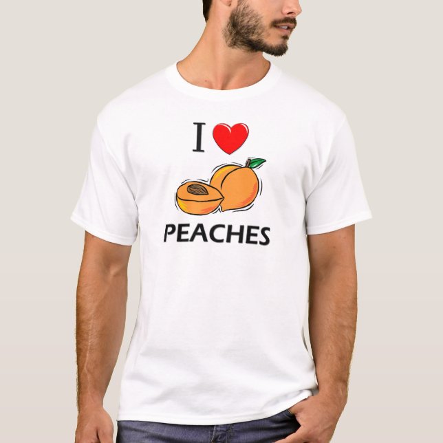 I Liebe-Pfirsiche T-Shirt (Vorderseite)