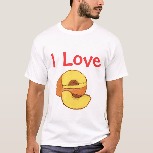 I Liebe-Pfirsiche T-Shirt (Vorderseite)