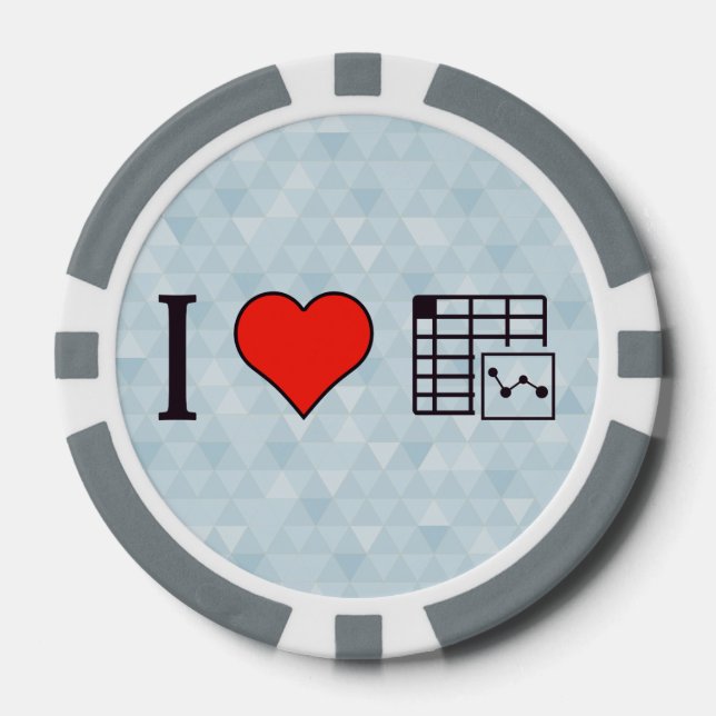 I Liebe Pflege von Platten Pokerchips (Vorderseite)