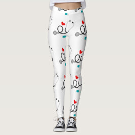 I Liebe Pflegemuster Frauen Leggings