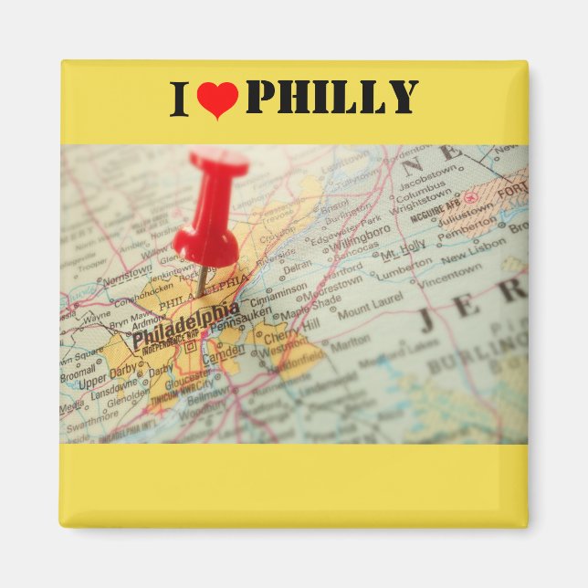 I Liebe Philadelphia Karte Magnet (Vorne)