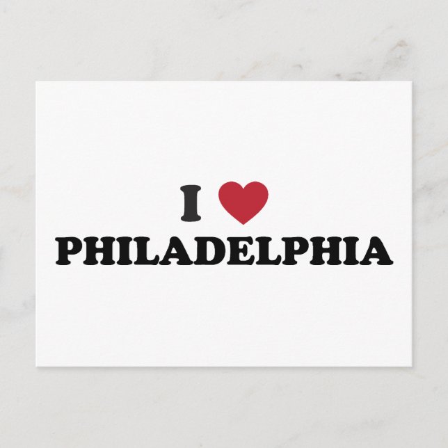 I Liebe Philadelphia Pennsylvania Postkarte (Vorderseite)