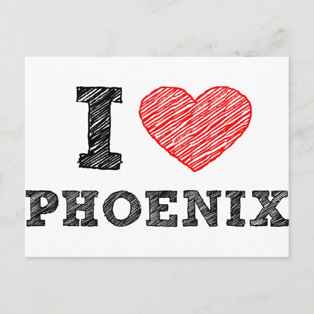 I Liebe Phoenix Postkarte (Vorderseite)