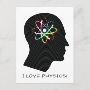 I LIEBE PHYSICS Geek Postkarte