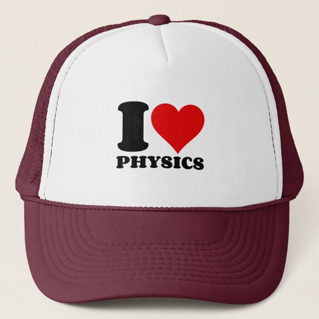 I LIEBE PHYSICS TRUCKERKAPPE (Vorderseite)