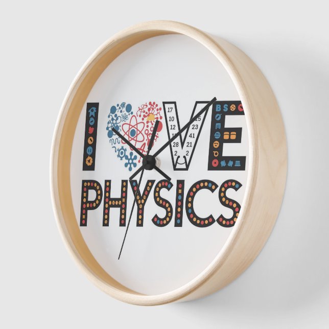 I LIEBE PHYSICS UHR (Winkel)