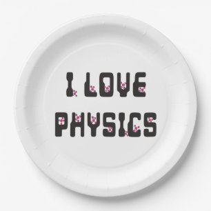 I Liebe Physik Pappteller