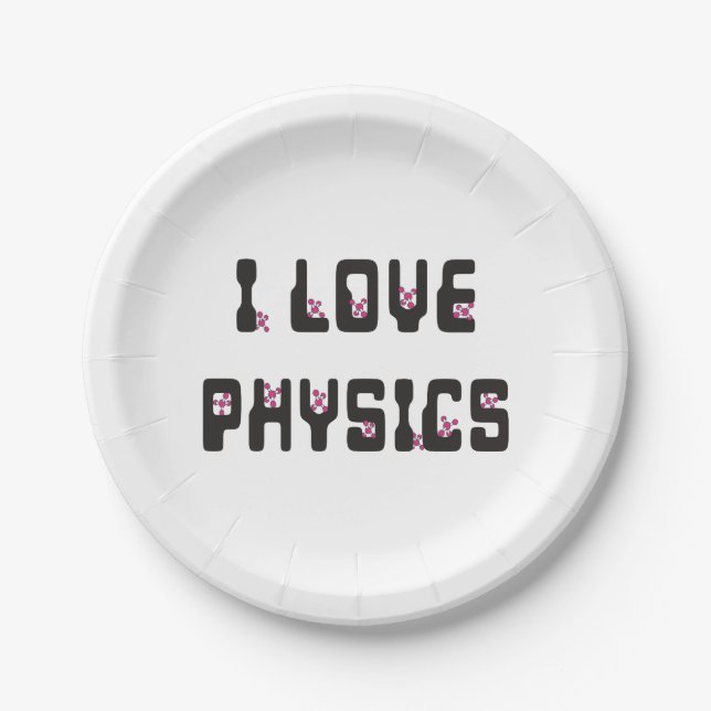 I Liebe Physik Pappteller (Vorderseite)